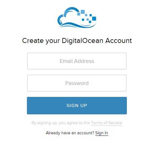 sign up digitalocean